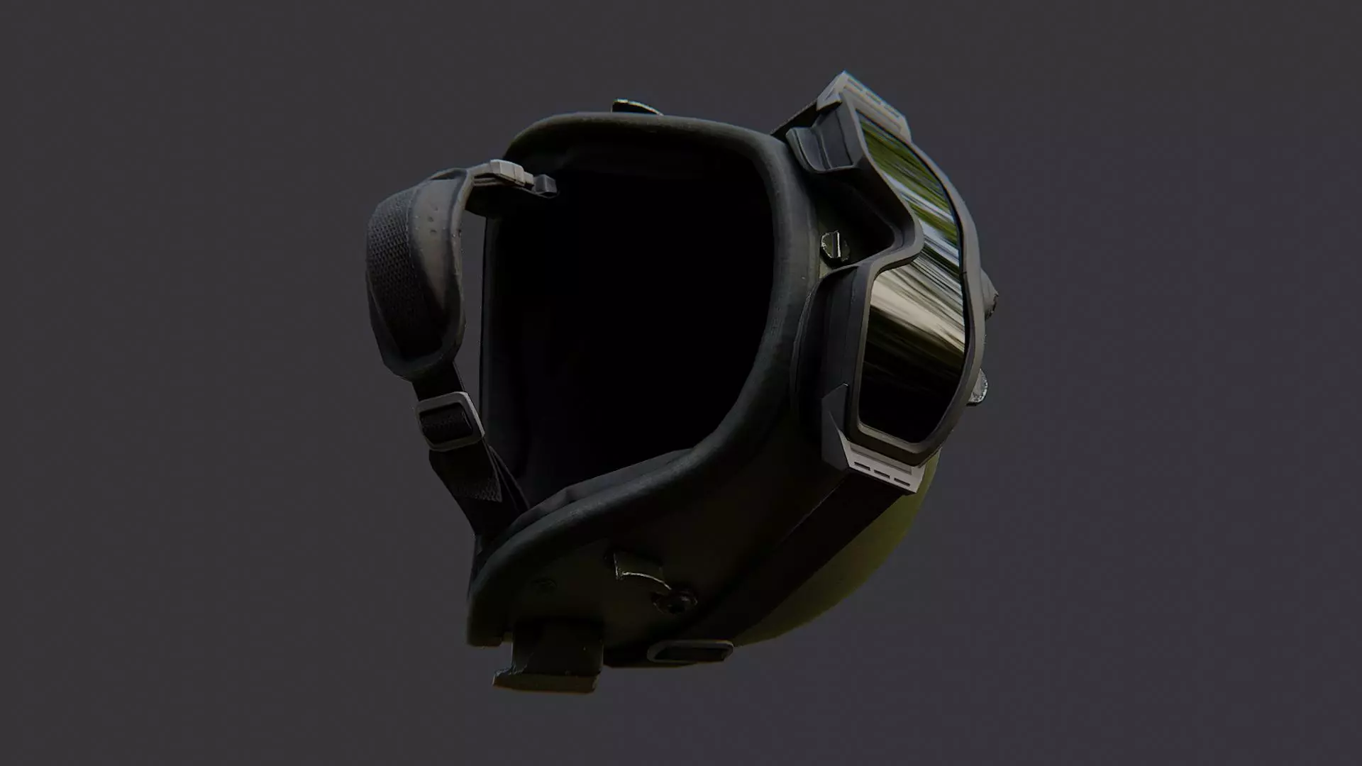 Russian Army Helmet with Goggles Low-poly 3D model_5