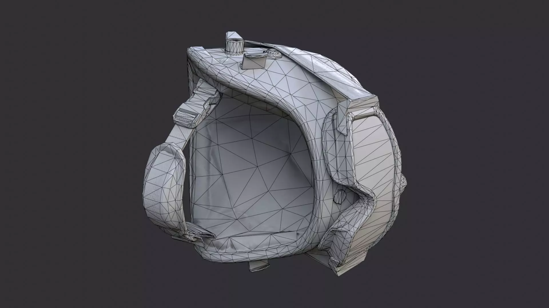 Russian Army Helmet with Goggles Low-poly 3D model_7