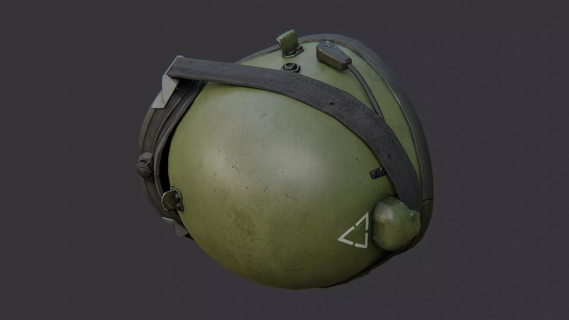 Russian Army Helmet with Goggles Low-poly 3D model_3