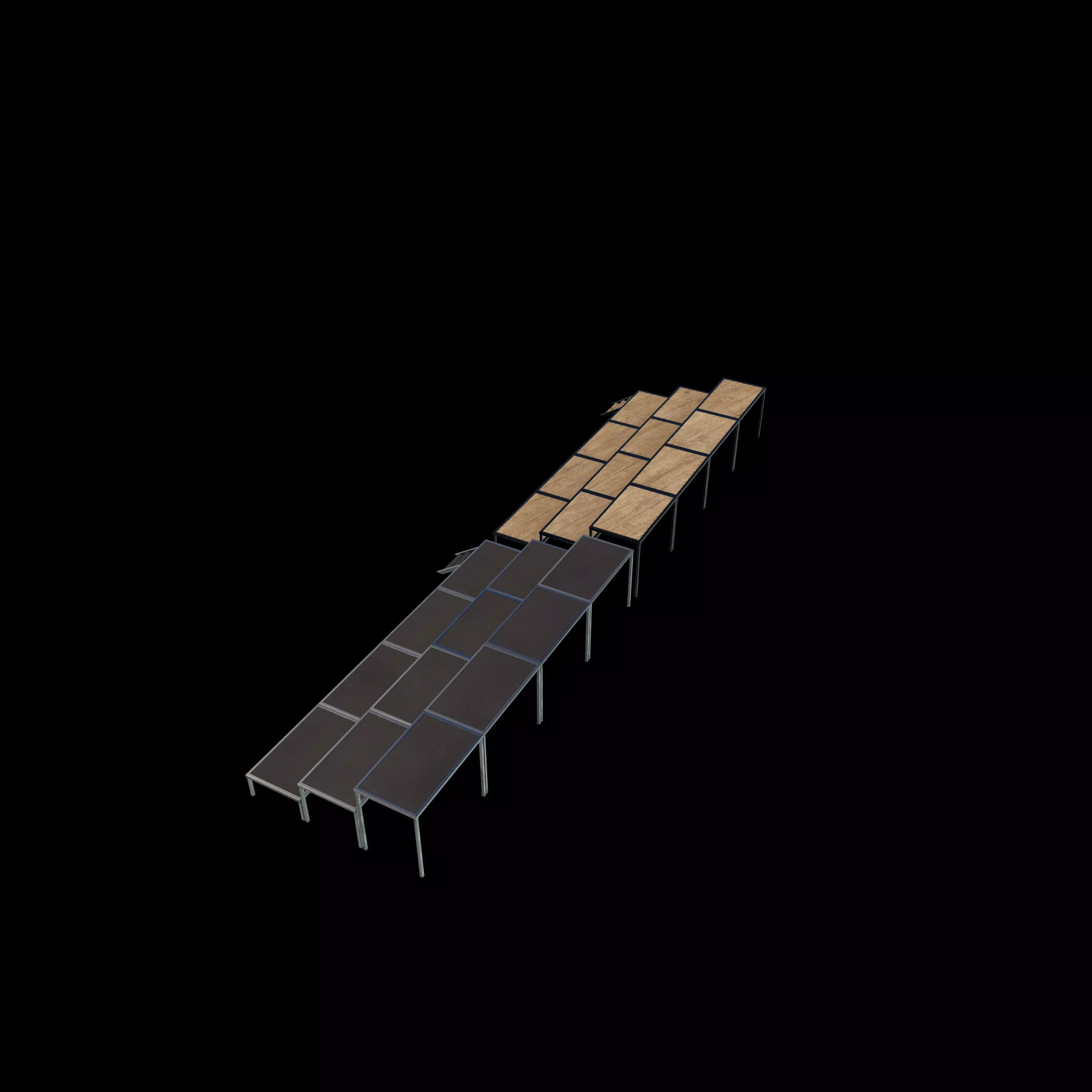 Flat stage 3D model_3
