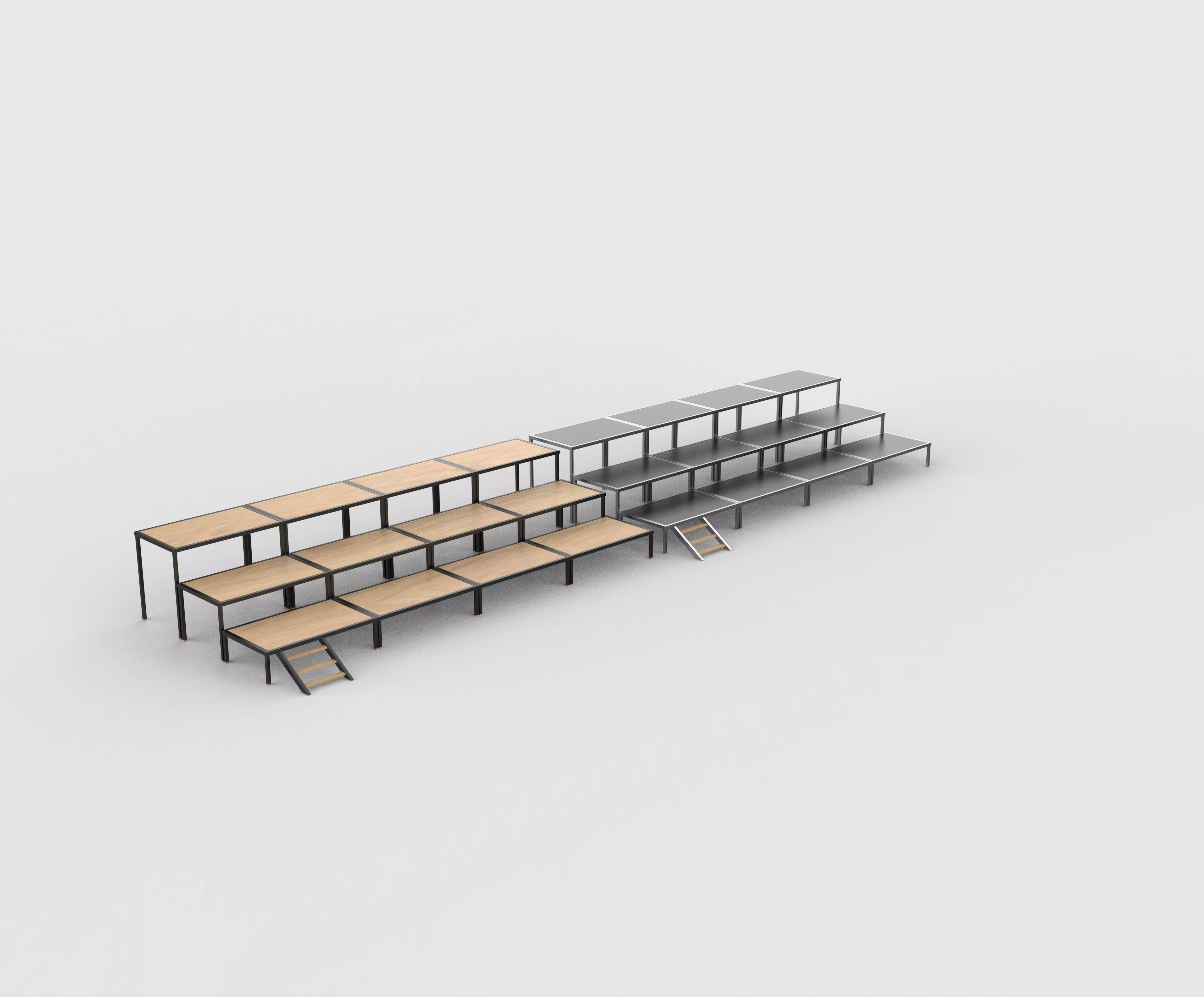 Flat stage 3D model_8