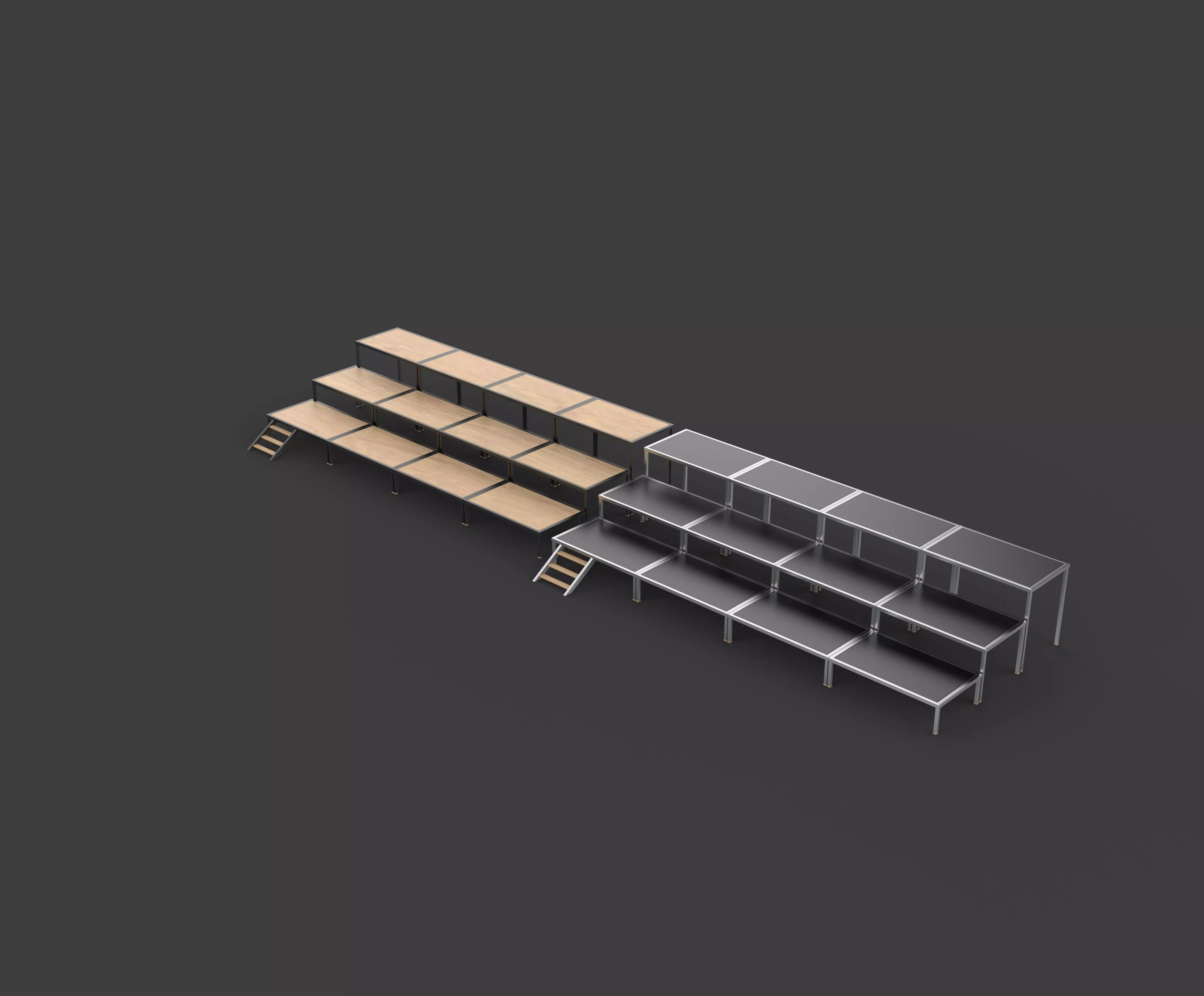 Flat stage 3D model_7