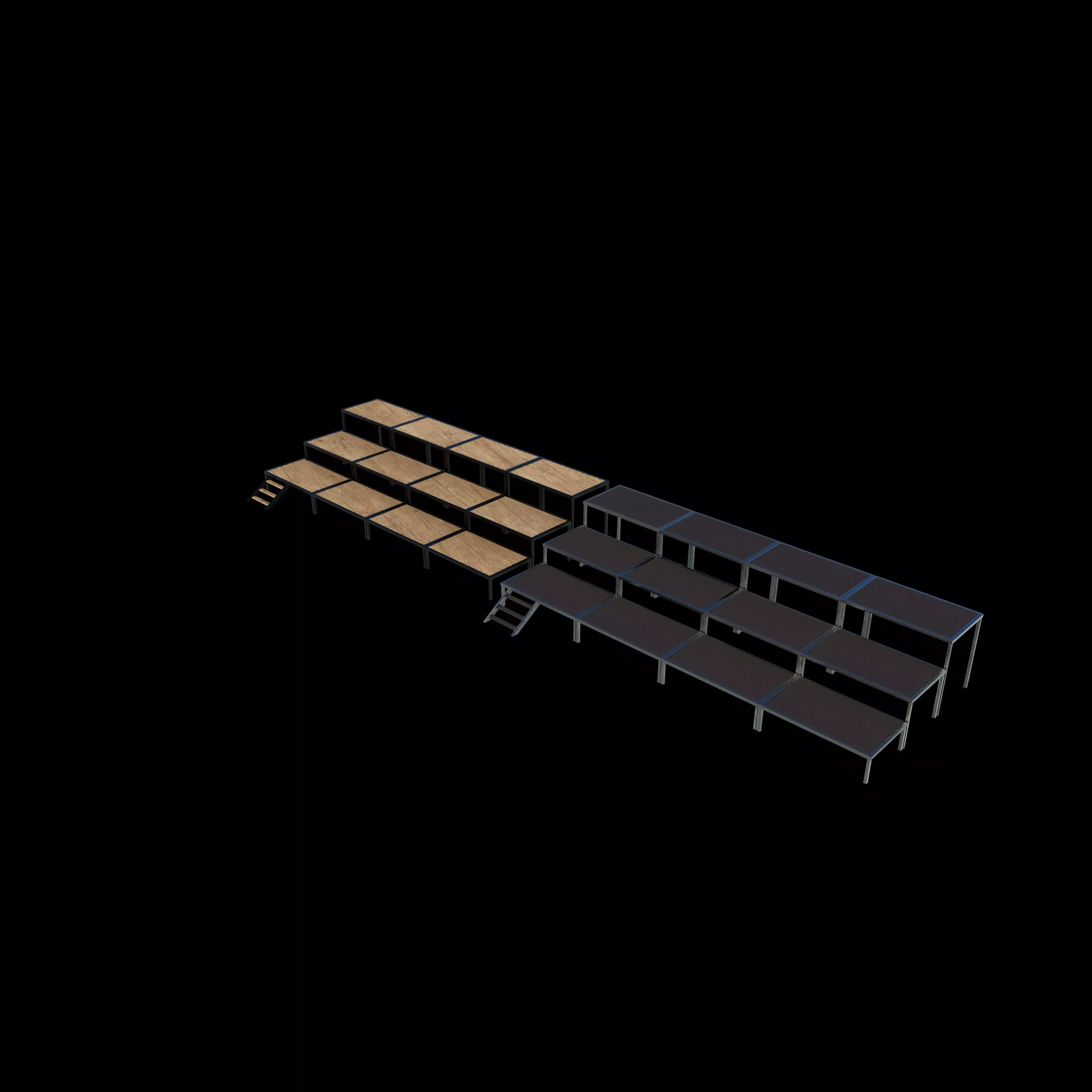 Flat stage 3D model_2