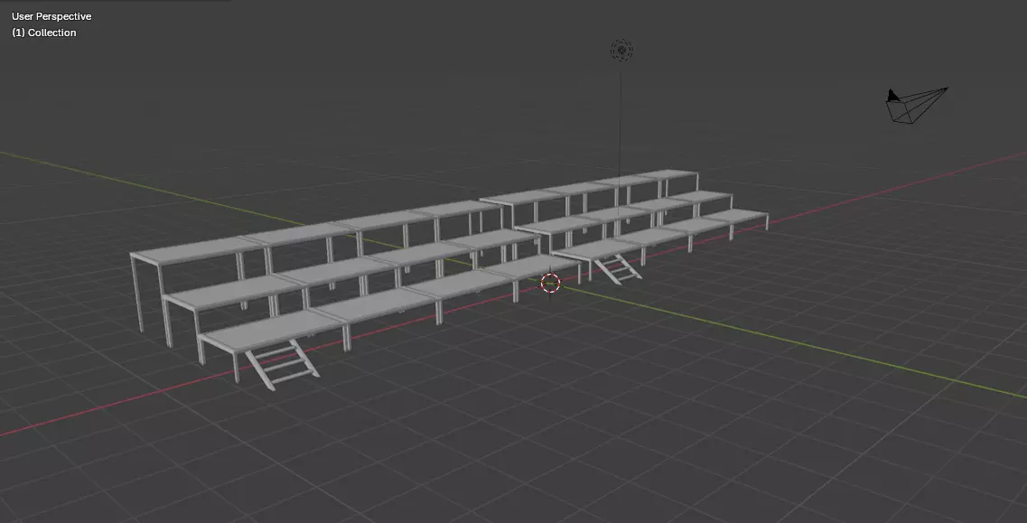 Flat stage 3D model_14