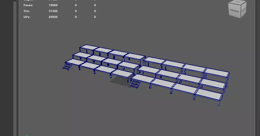 Flat stage 3D model_17