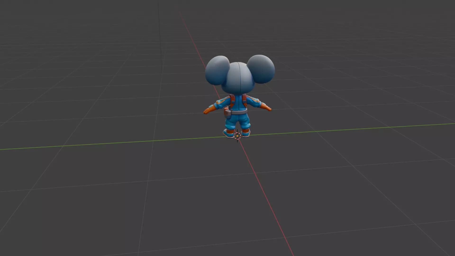 Futuristic Mouse Adventurer  Stylized 3D Game Character Low-poly 3D model_2