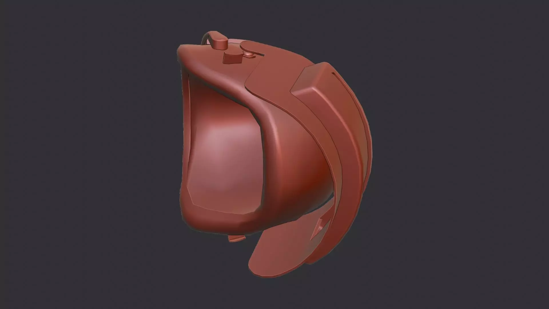 Russian Army Gas Mask Helmet with Camouflage Low-poly 3D model_6