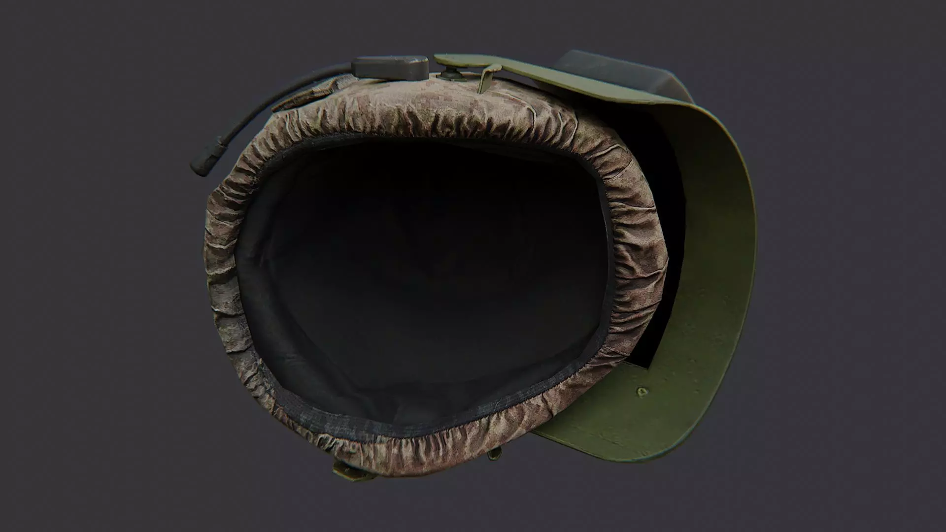 Russian Army Gas Mask Helmet with Camouflage Low-poly 3D model_1