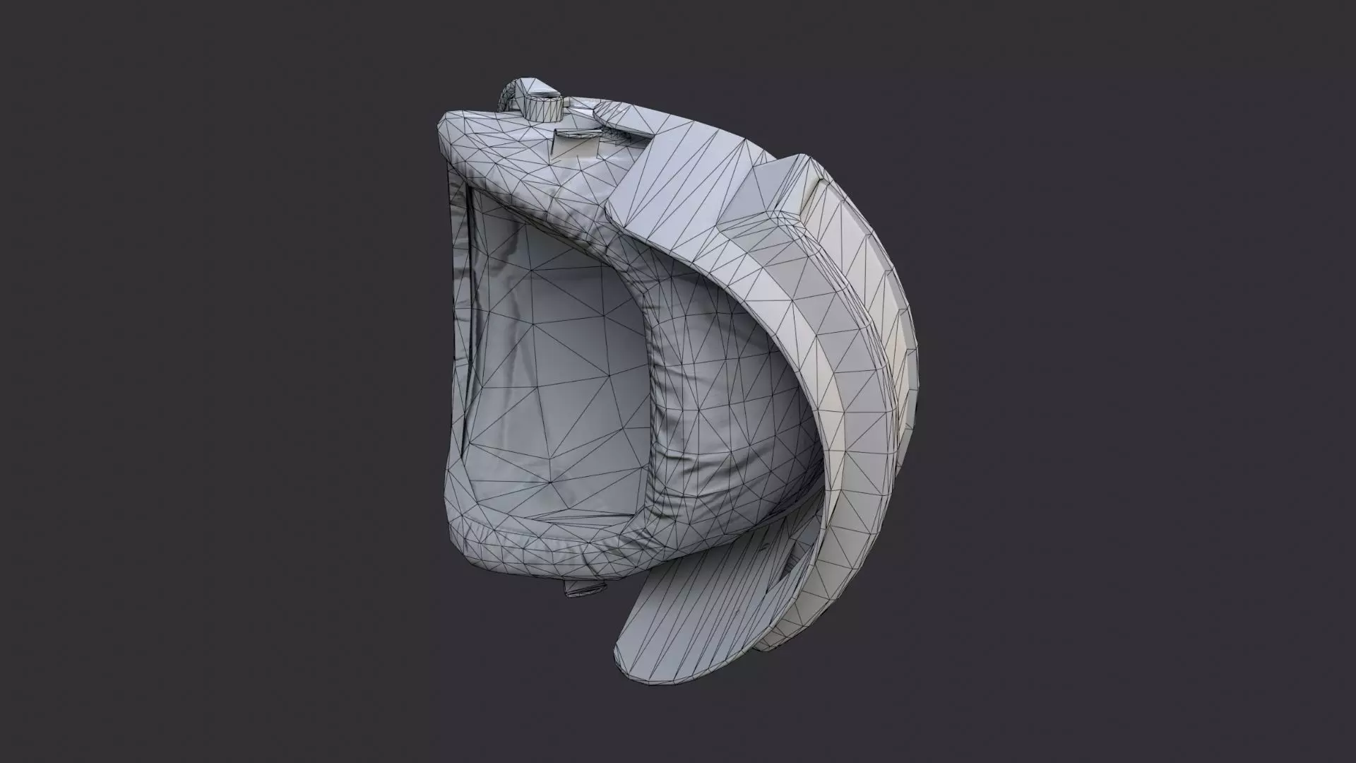 Russian Army Gas Mask Helmet with Camouflage Low-poly 3D model_7