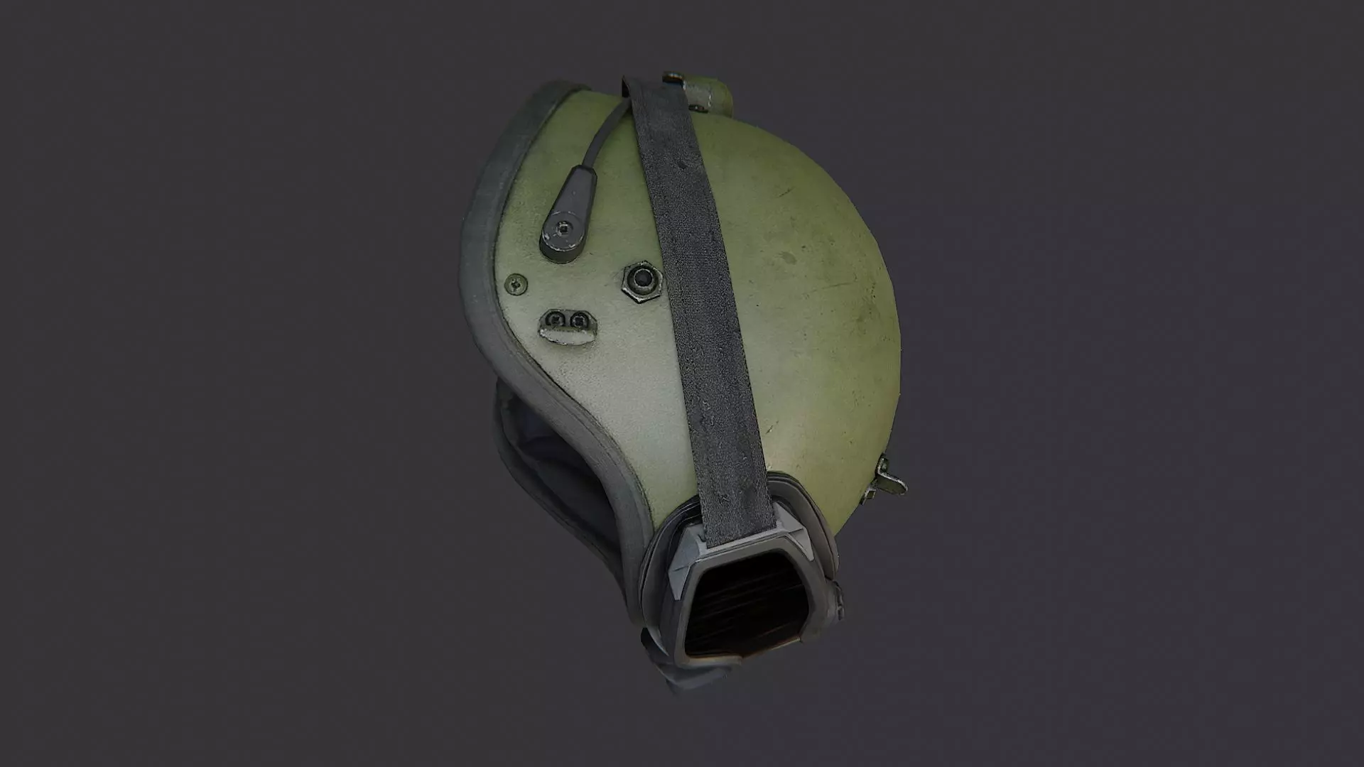 Russian Army Gas Mask Helmet with Goggles Low-poly 3D model_4