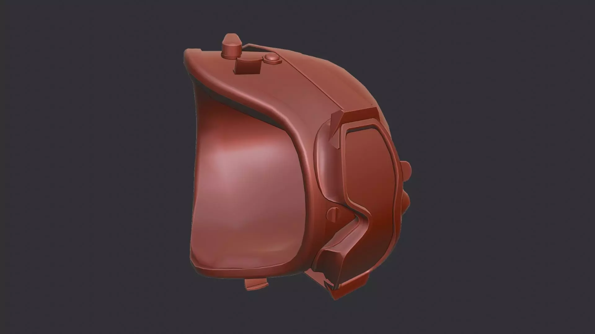 Russian Army Gas Mask Helmet with Goggles Low-poly 3D model_6