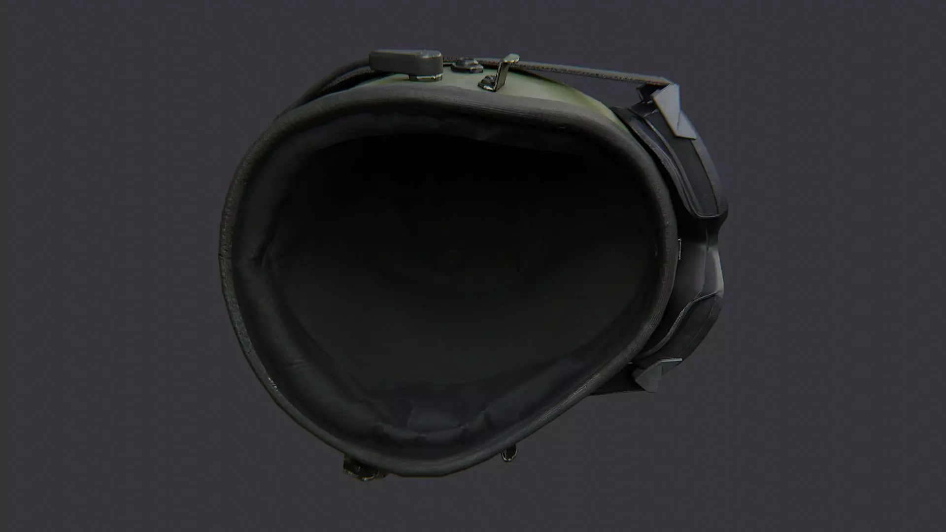 Russian Army Gas Mask Helmet with Goggles Low-poly 3D model_1