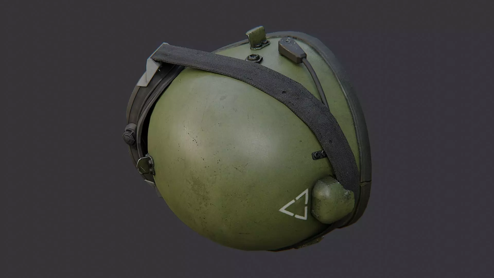 Russian Army Gas Mask Helmet with Goggles Low-poly 3D model_3