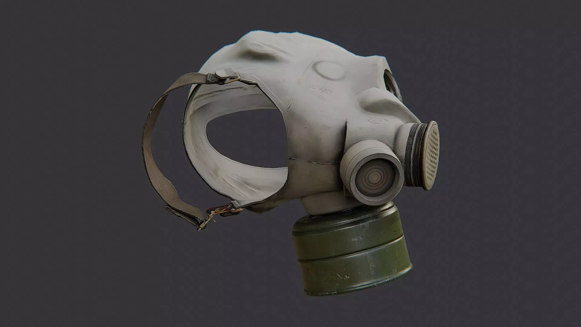 Gasmask Helmet Russian Soldier Boss Low-poly 3D model_1