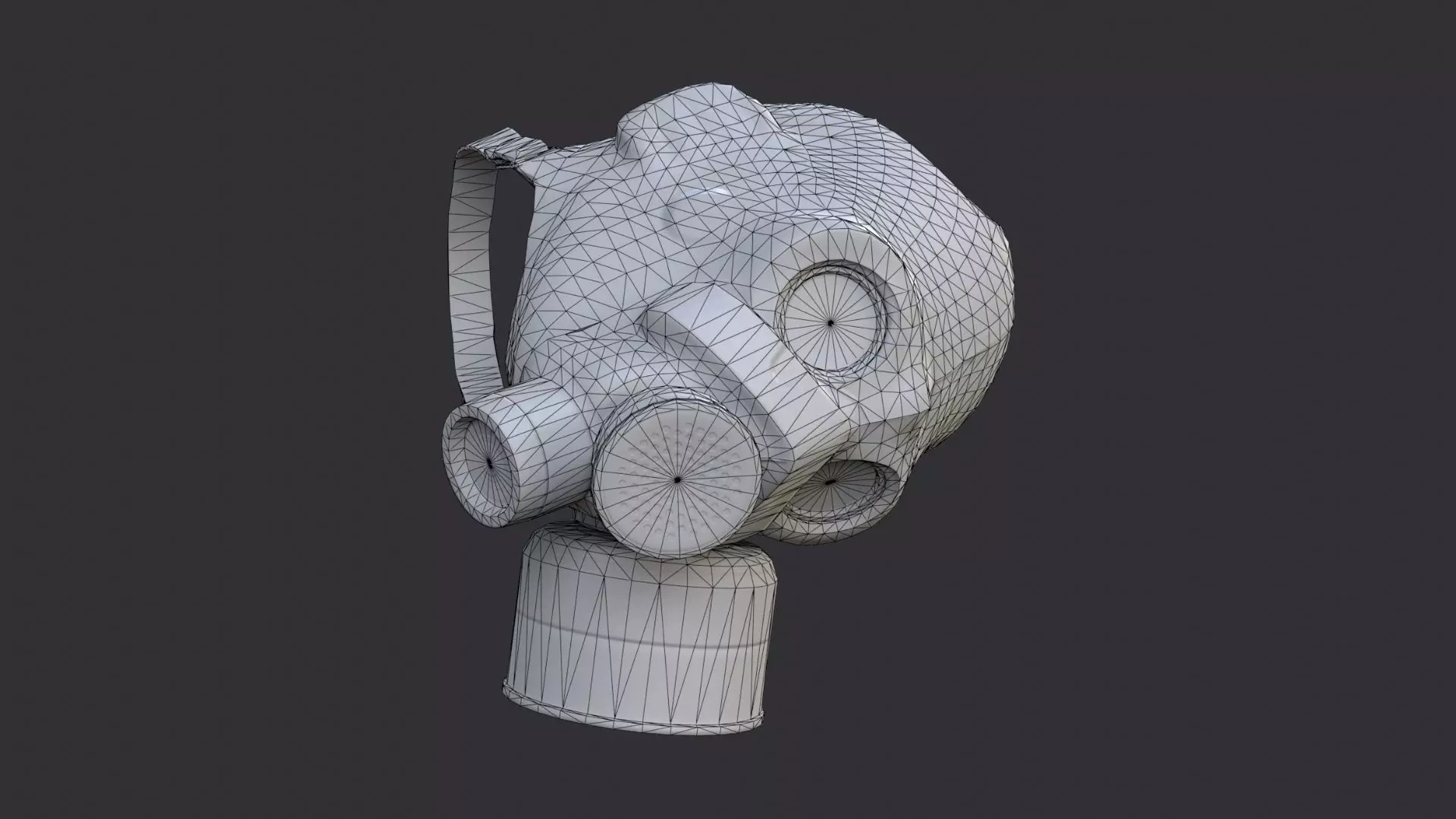 Gasmask Helmet Russian Soldier Boss Low-poly 3D model_7