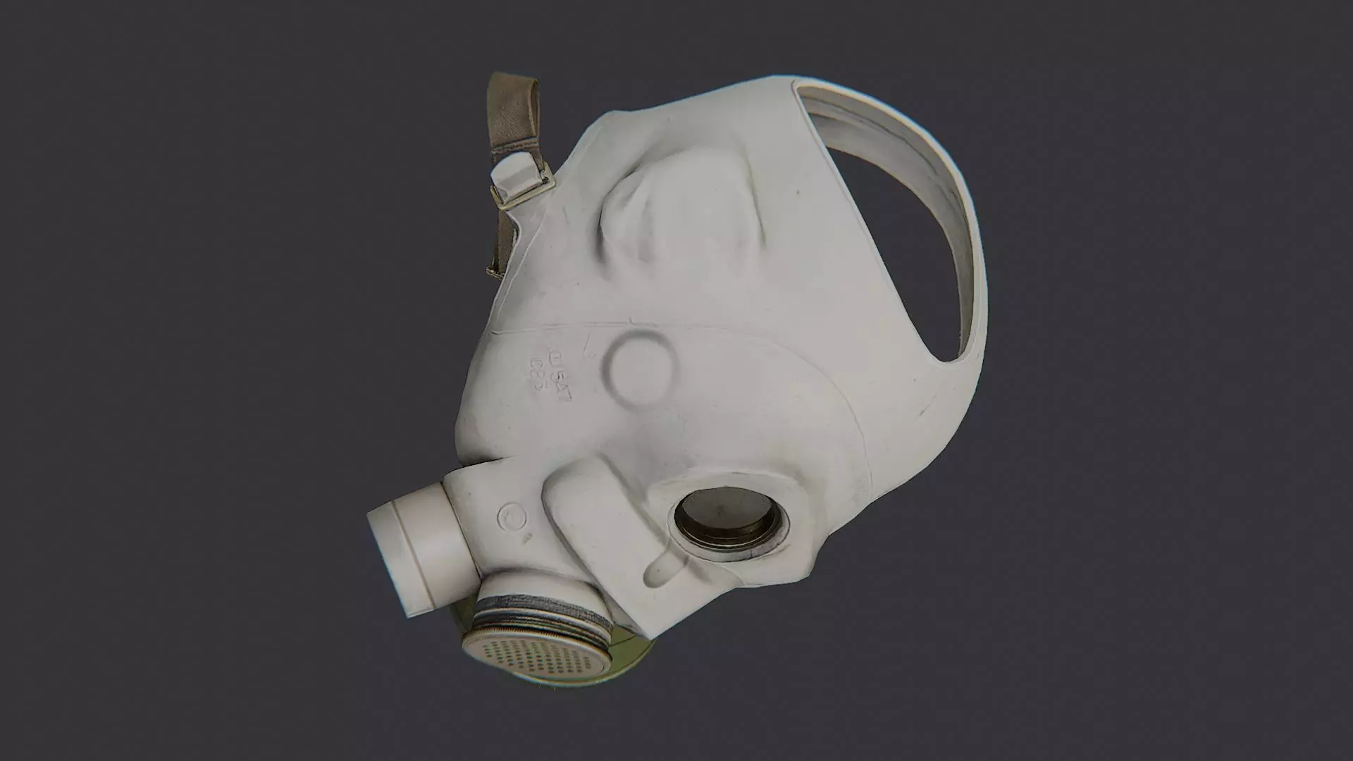 Gasmask Helmet Russian Soldier Boss Low-poly 3D model_4