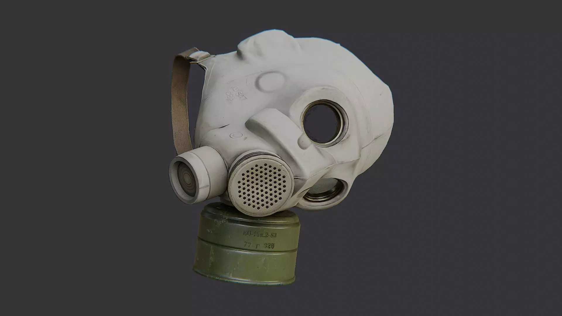 Gasmask Helmet Russian Soldier Boss Low-poly 3D model_0