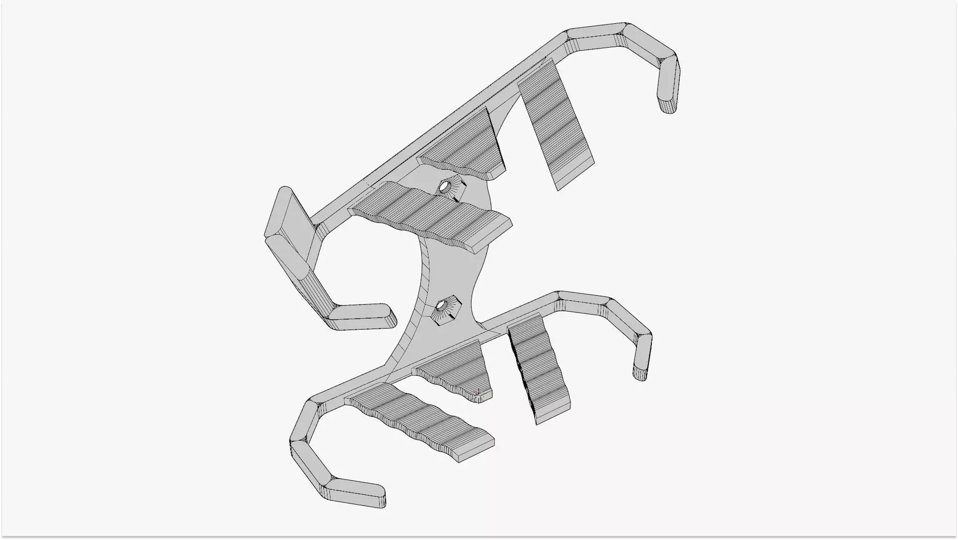 Small Wall Mount Shoe Display 3D print model_9