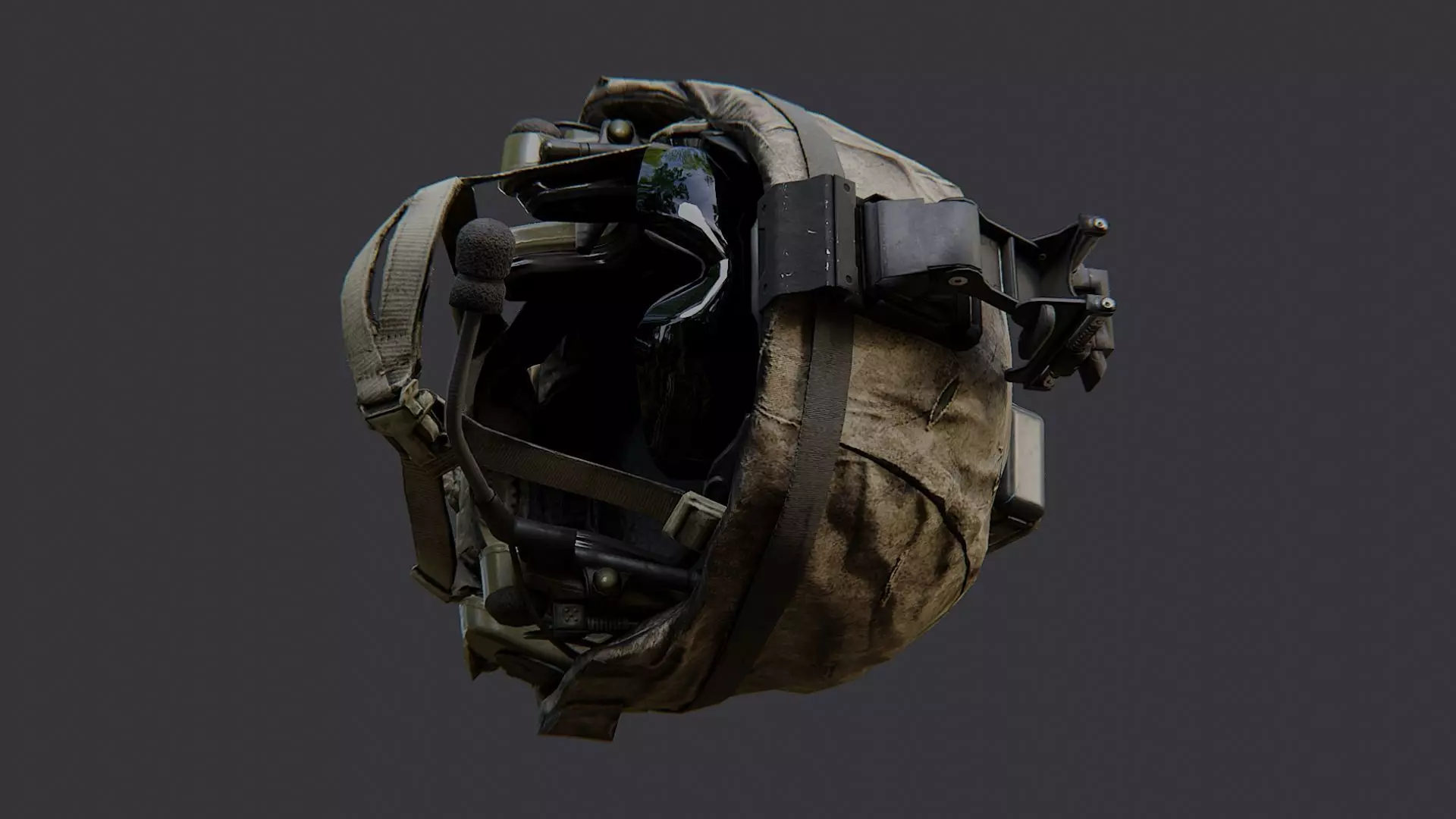 Grigsby Military Helmet with NVG Mount Low-poly 3D model_5