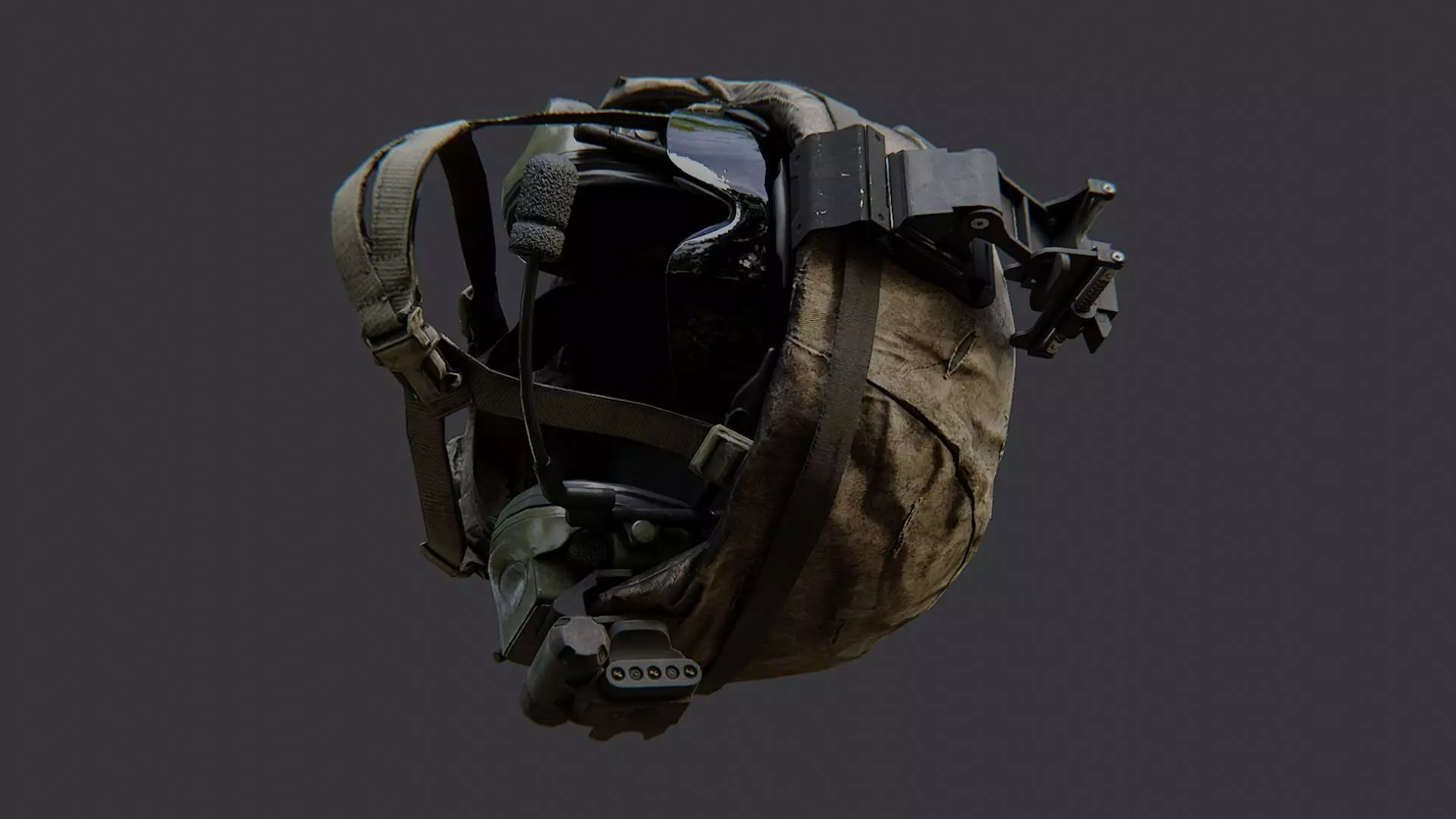 Usmc Basic Combat Helmet with NVG Mount Low-poly 3D model_5