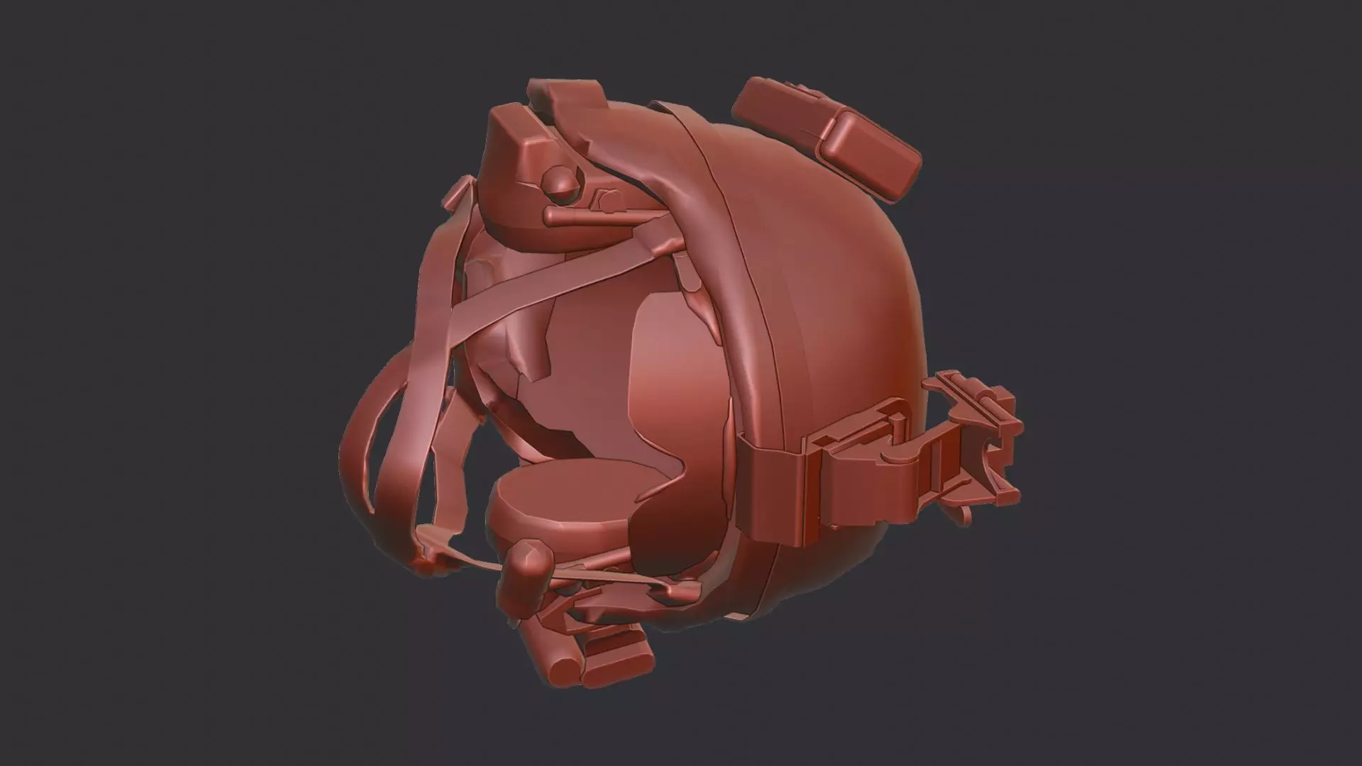 Usmc Basic Combat Helmet with NVG Mount Low-poly 3D model_6