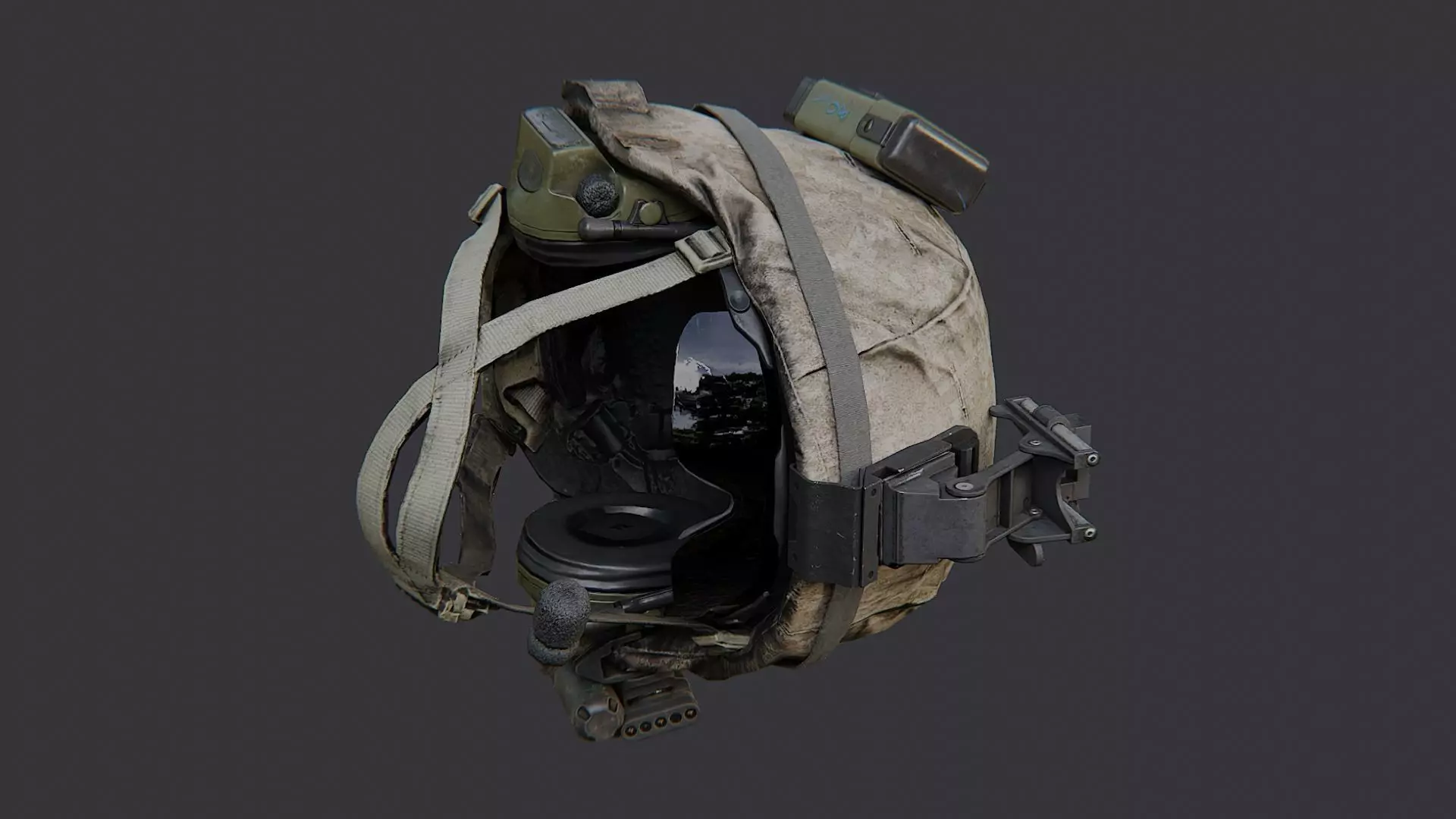 Usmc Basic Combat Helmet with NVG Mount Low-poly 3D model_0