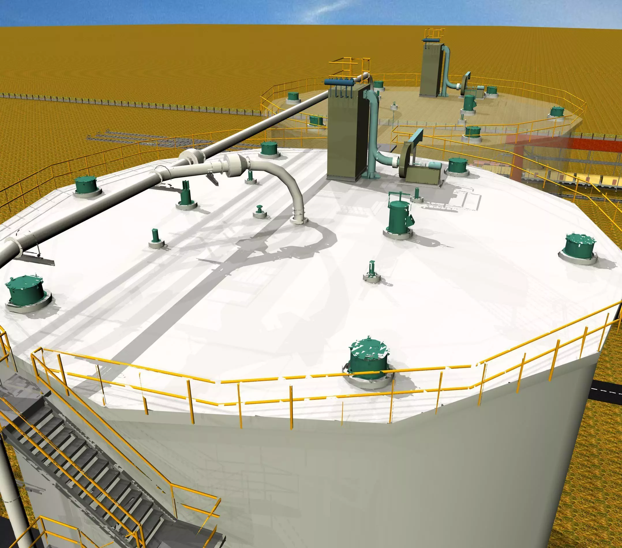 Cement Silos Free 3D model_0
