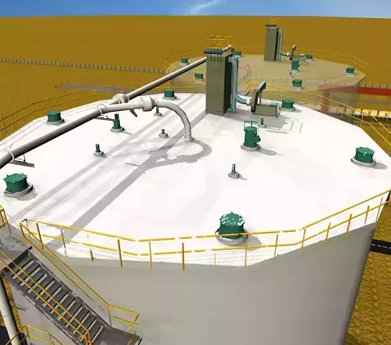 Cement Silos Free 3D model