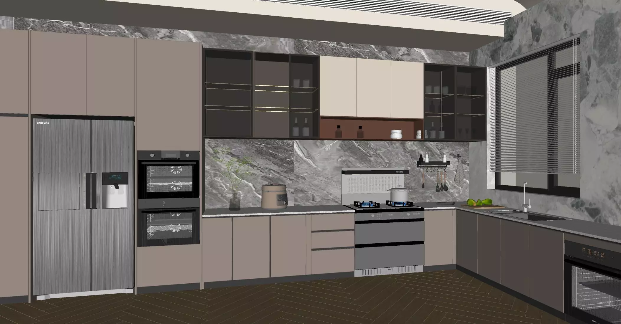 Italian style kitchen 3D model_3