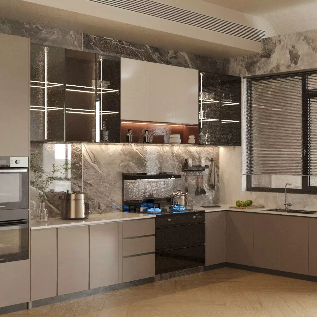 Italian style kitchen 3D model_1