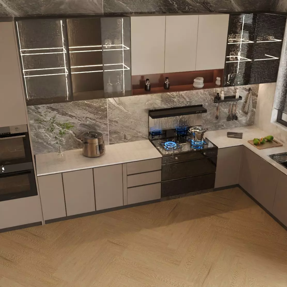 Italian style kitchen 3D model_2