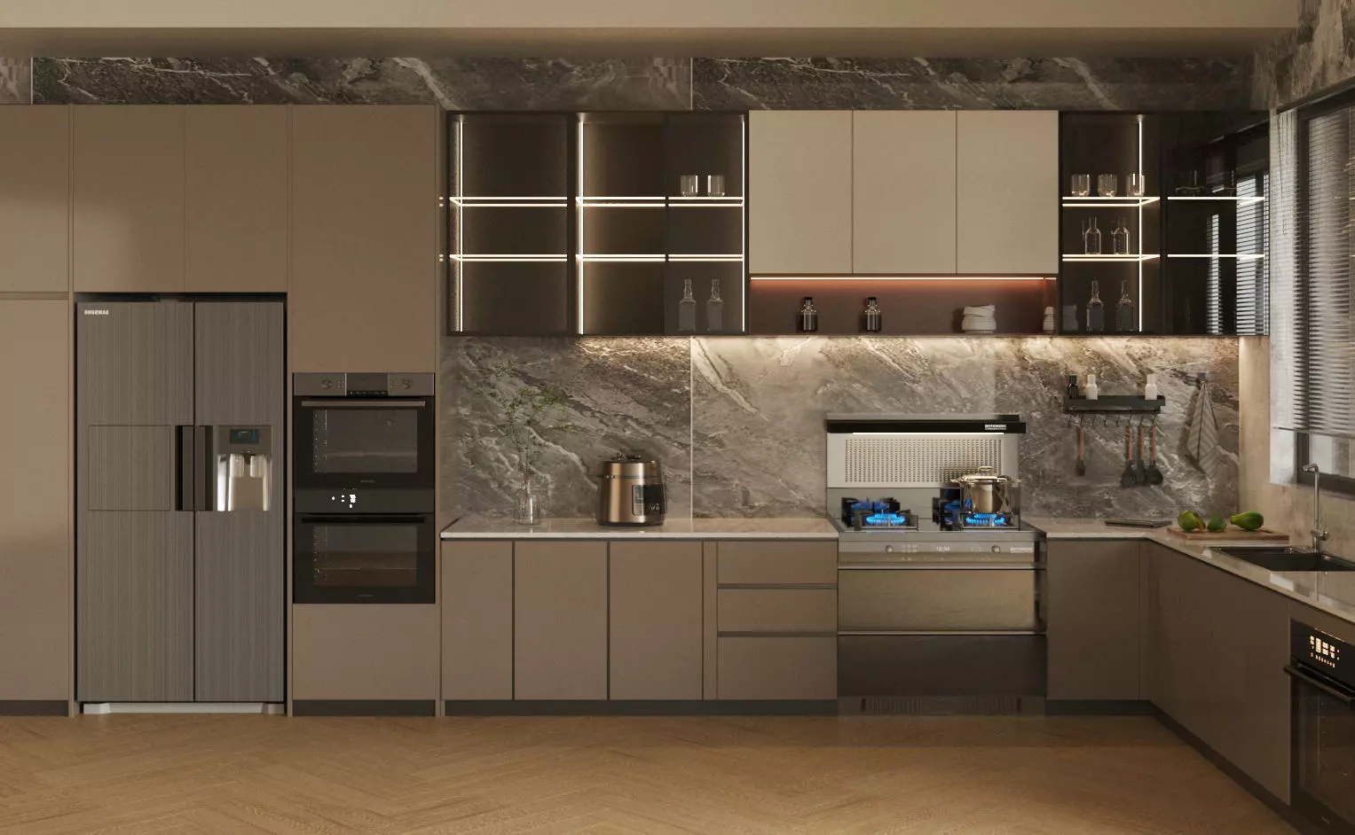 Italian style kitchen 3D model_0