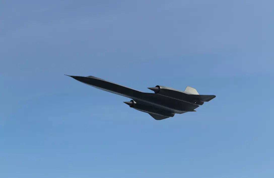Lockheed SR-71 - Blackbird Low-poly 3D model_0
