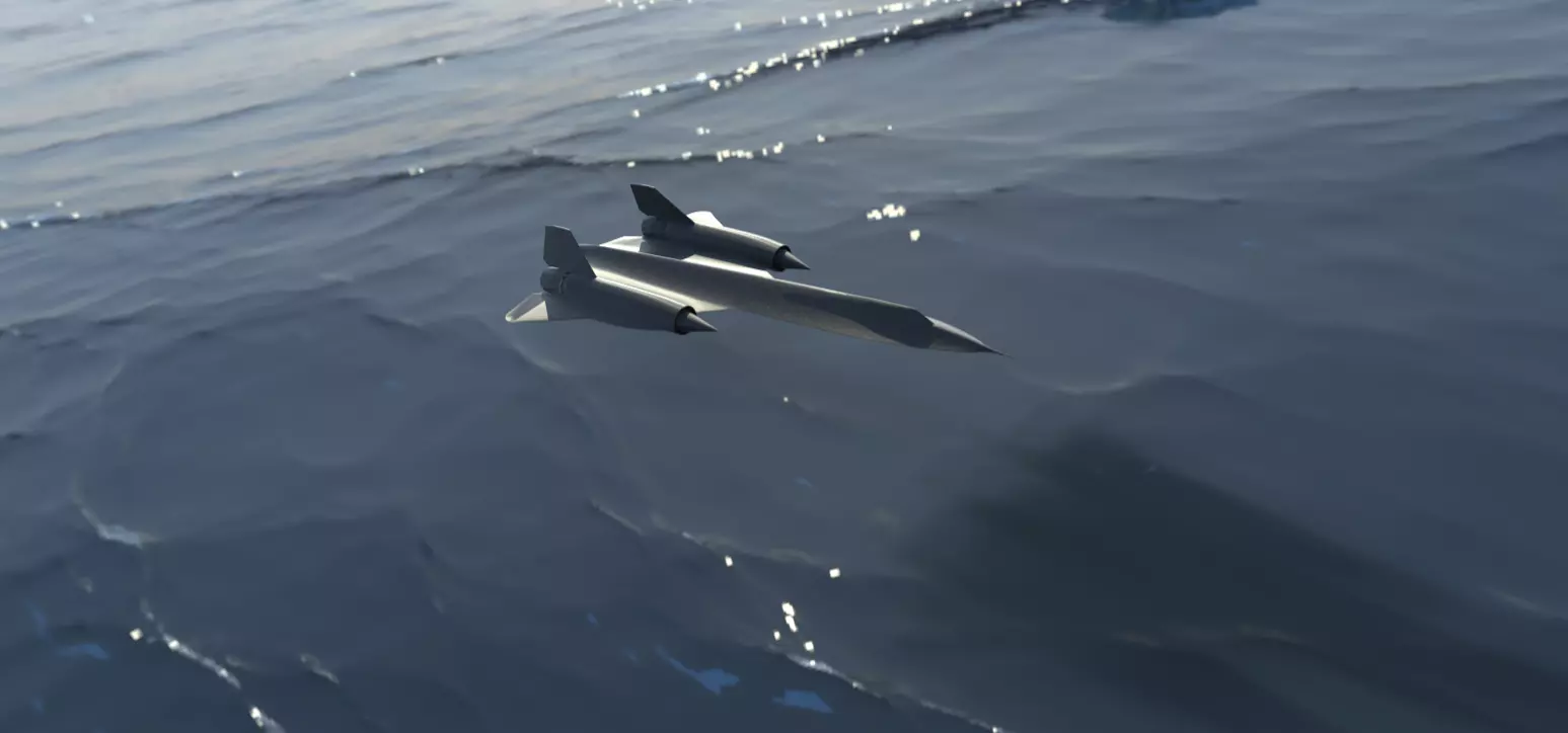 Lockheed SR-71 - Blackbird Low-poly 3D model_1