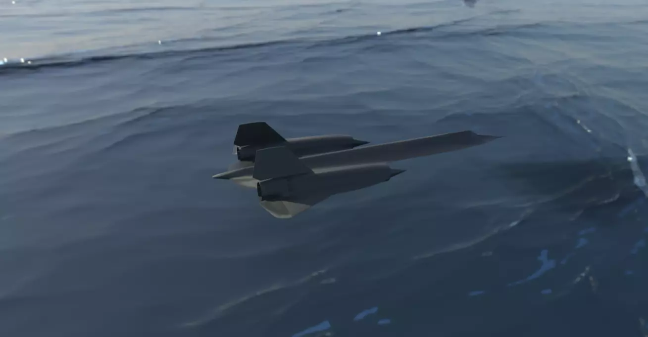 Lockheed SR-71 - Blackbird Low-poly 3D model_2