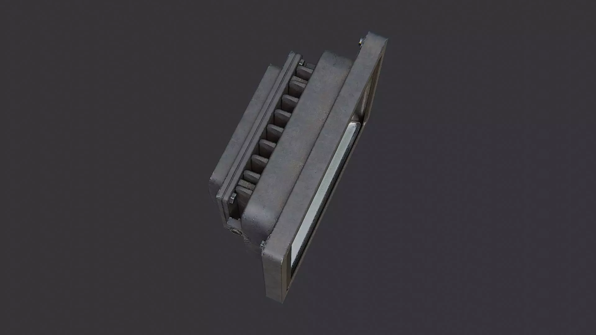 Warm Wall Mounted Security Lamp Low-poly 3D model_4