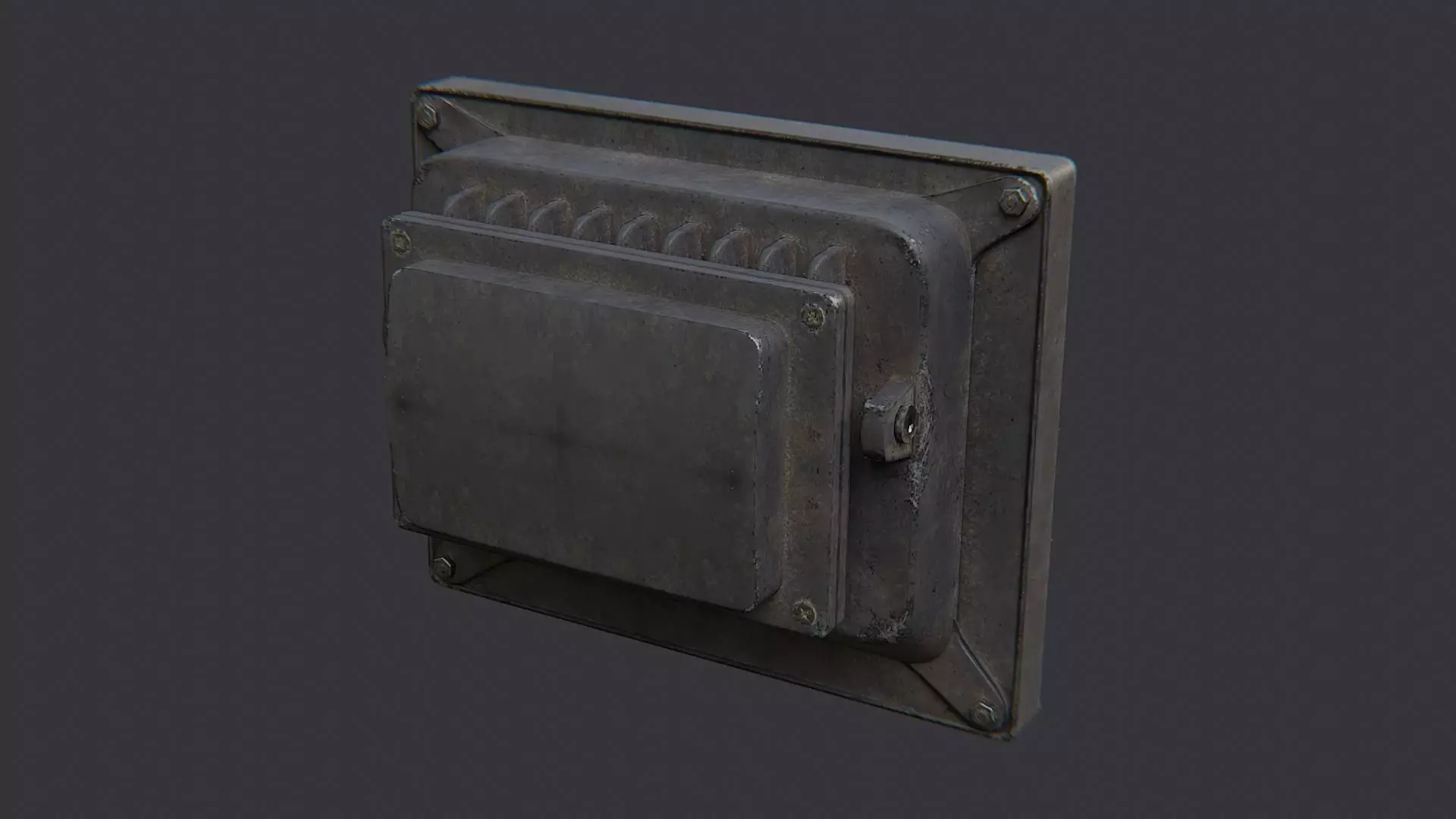 Warm Wall Mounted Security Lamp Low-poly 3D model_1