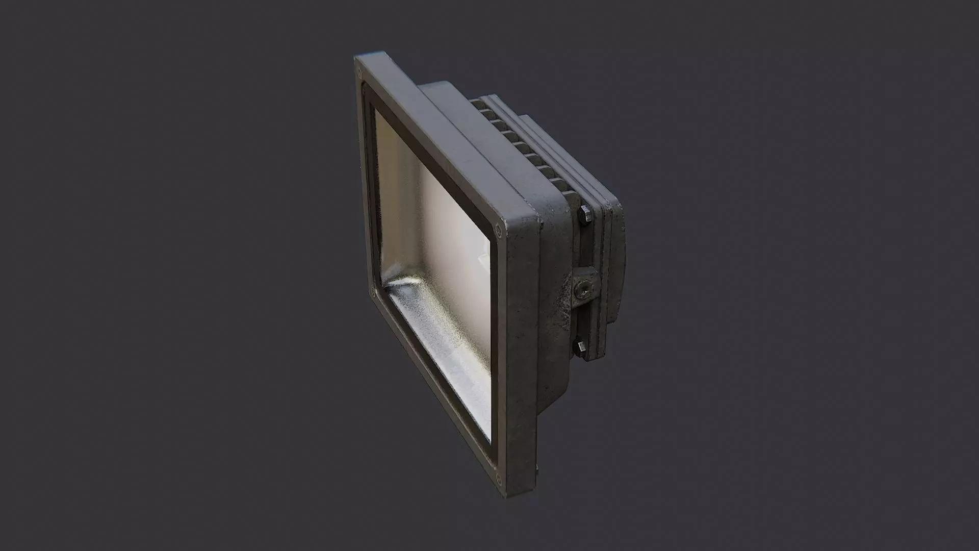 Warm Wall Mounted Security Lamp Low-poly 3D model_3