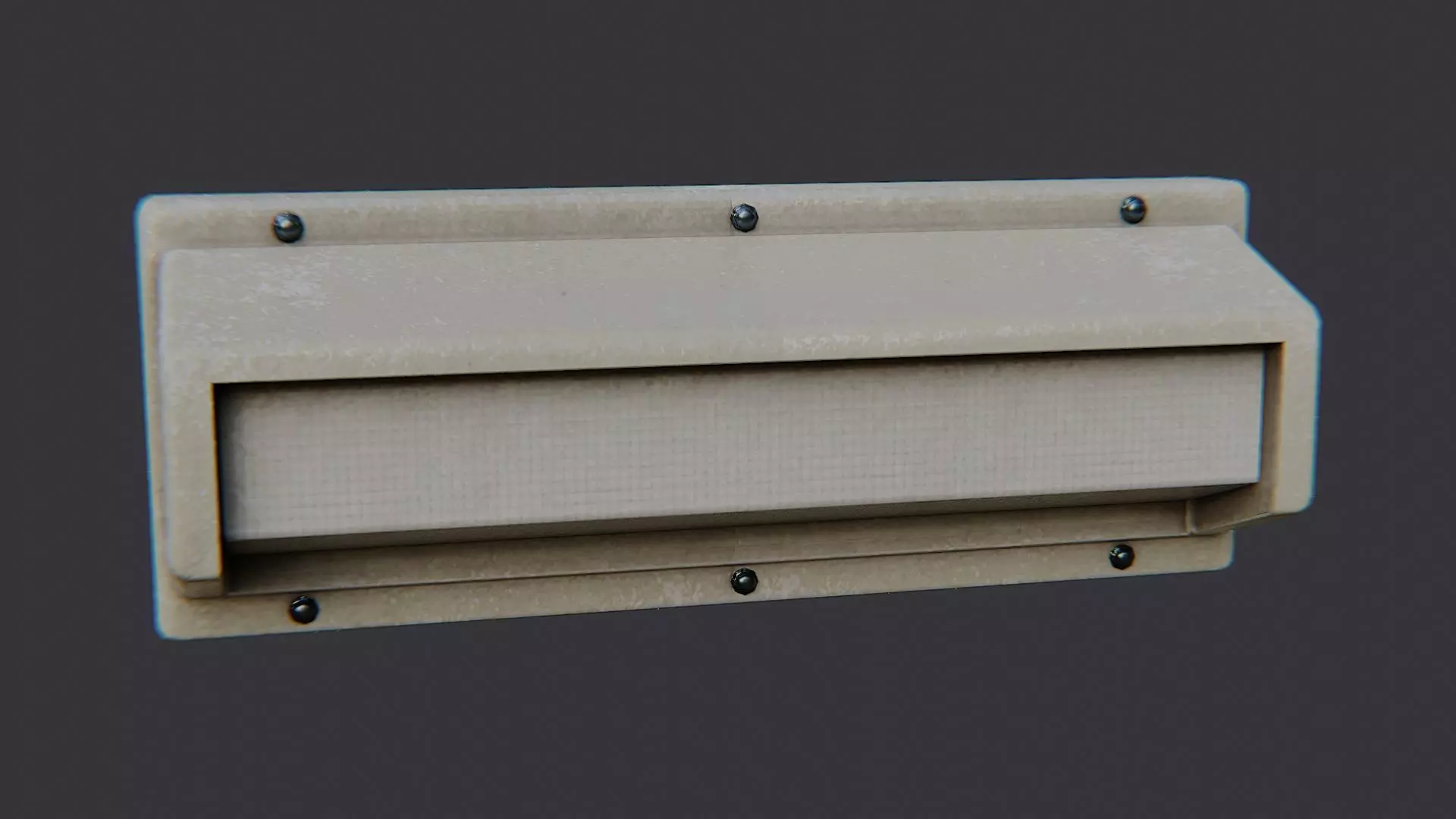 Interior fluorescent wall light fixture Low-poly 3D model_2