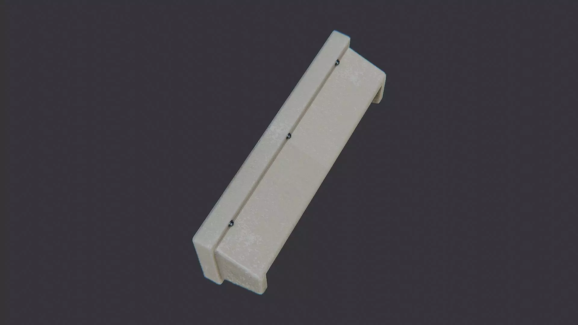 Interior fluorescent wall light fixture Low-poly 3D model_4