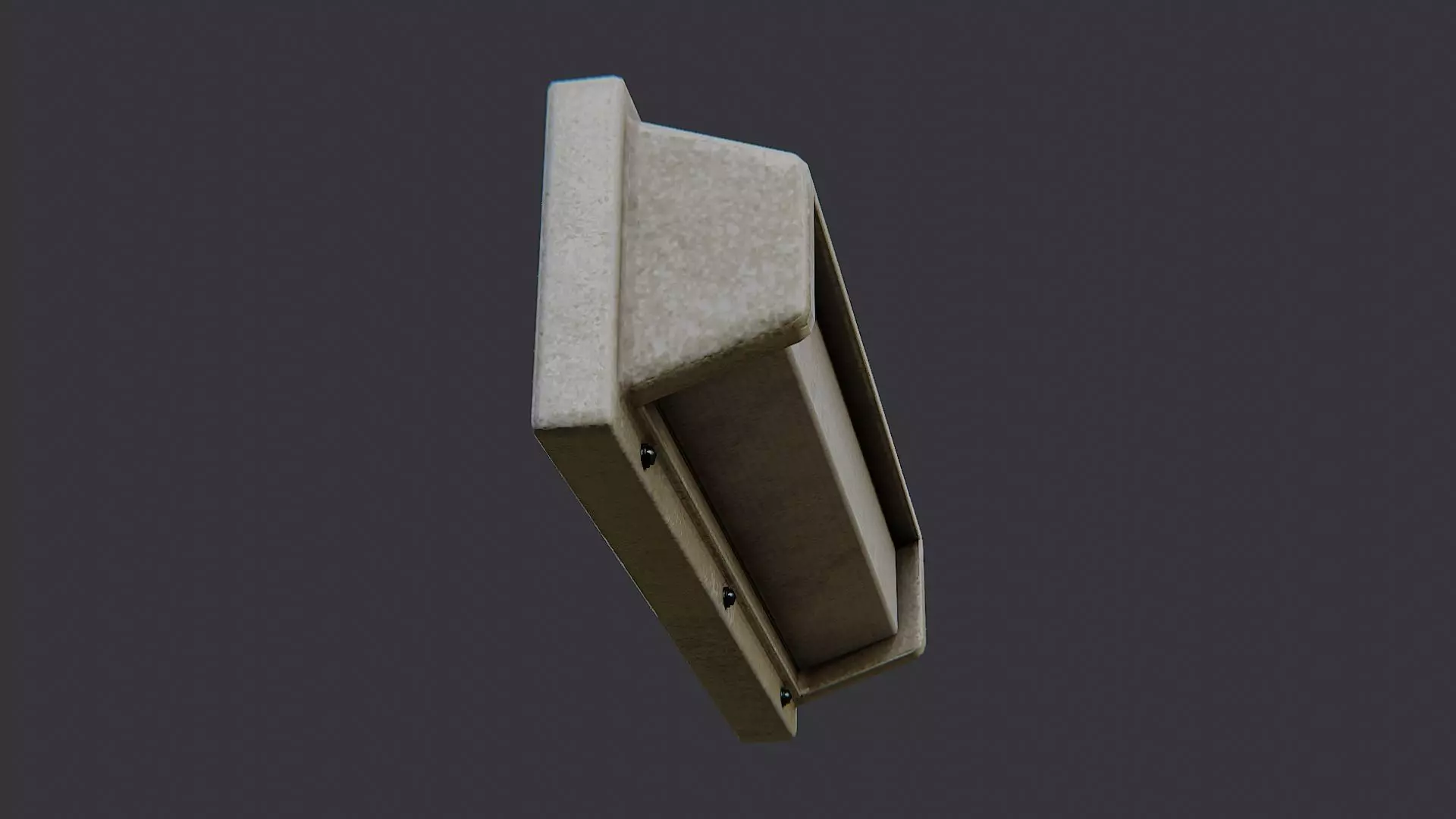 Interior fluorescent wall light fixture Low-poly 3D model_5