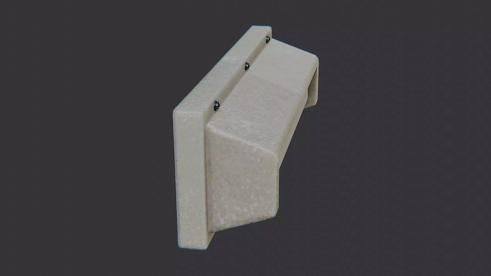 Interior fluorescent wall light fixture Low-poly 3D model_0