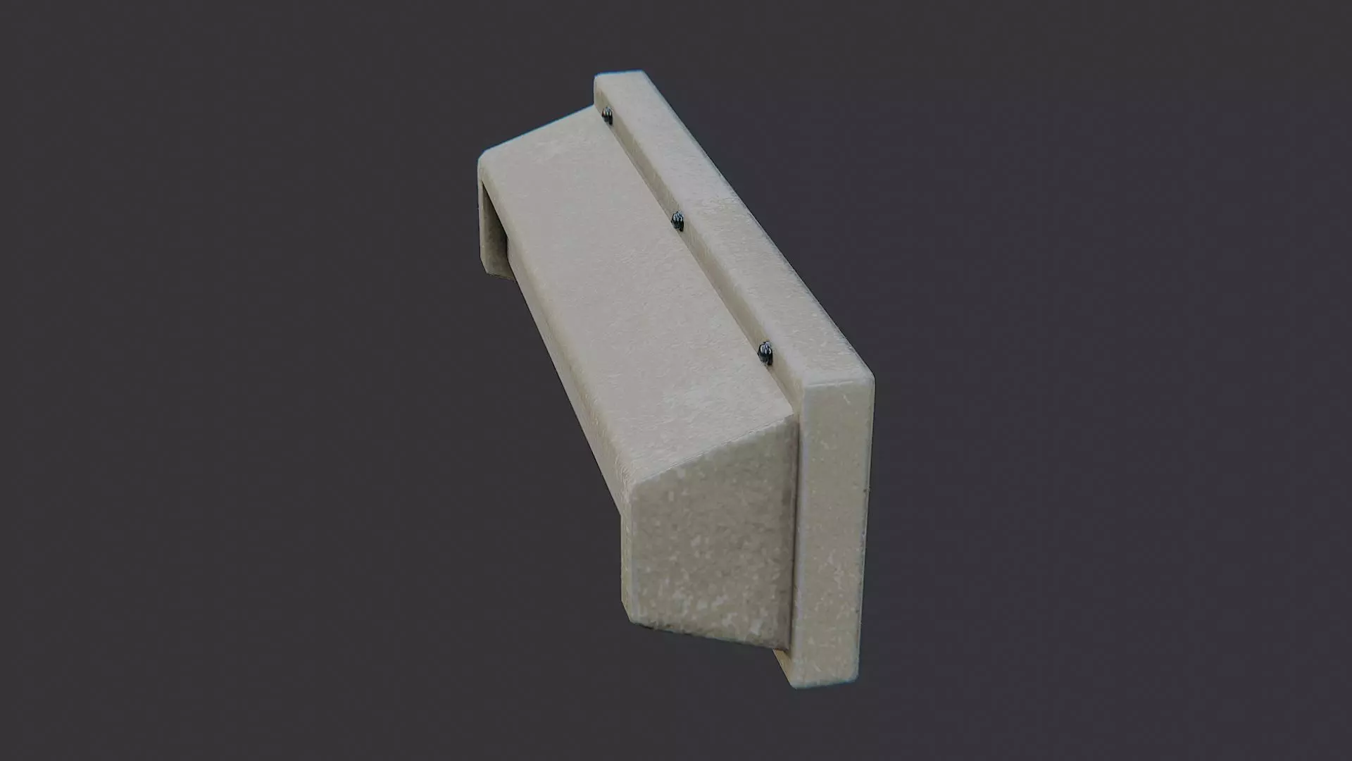 Interior fluorescent wall light fixture Low-poly 3D model_3