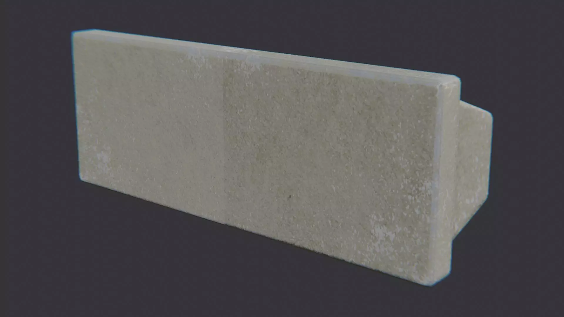 Interior fluorescent wall light fixture Low-poly 3D model_1