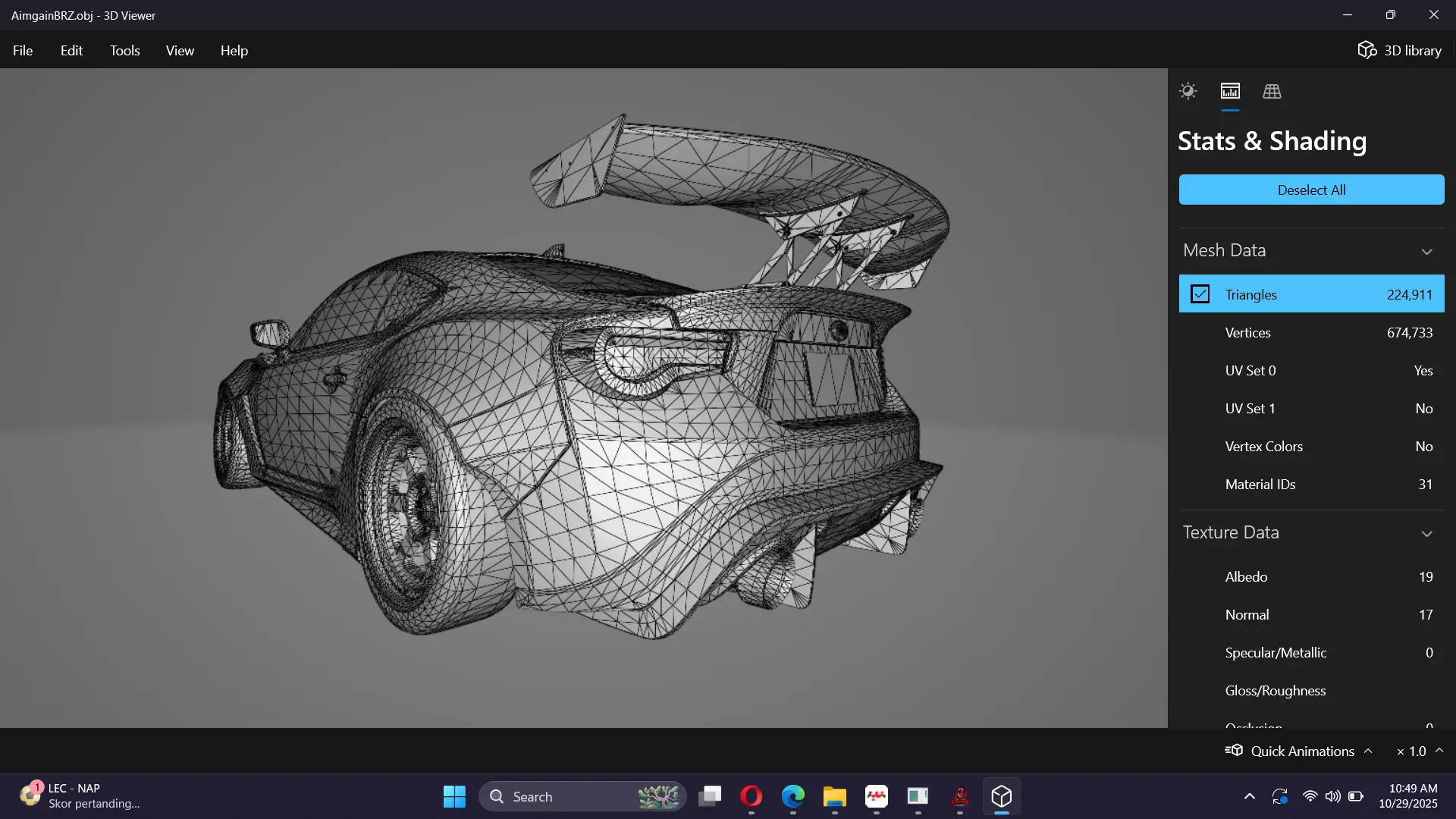 Aimgain Bodykit Subaru BRZ tS Low-poly 3D model_25