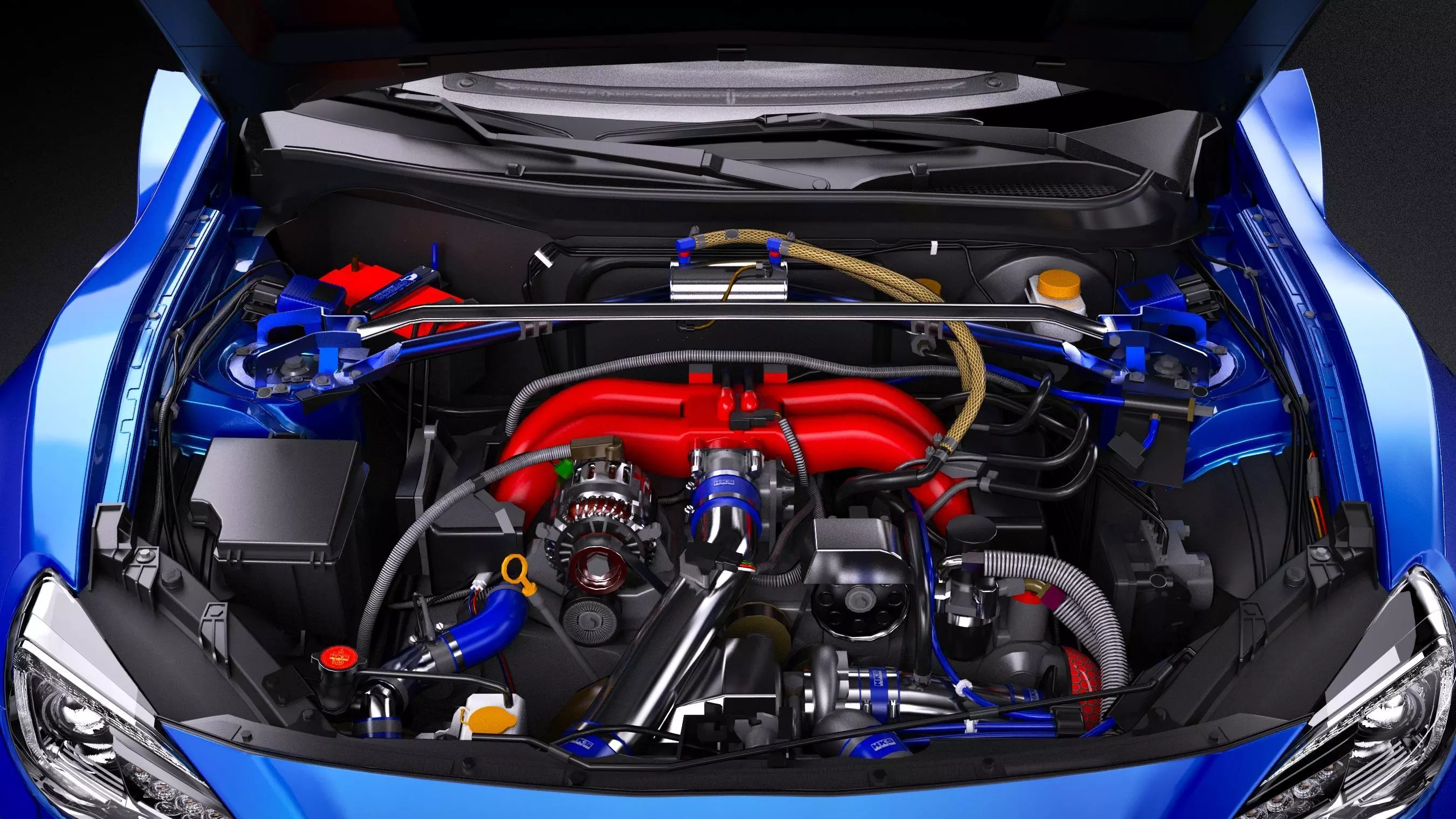 Aimgain Bodykit Subaru BRZ tS Low-poly 3D model_9