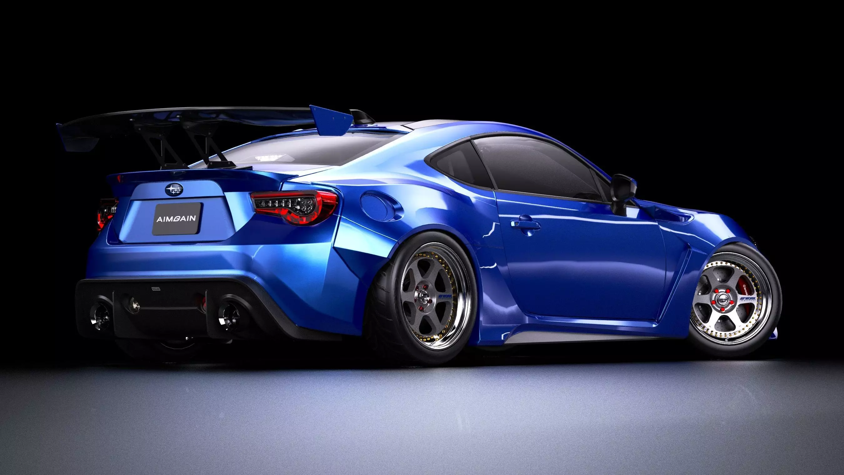 Aimgain Bodykit Subaru BRZ tS Low-poly 3D model_4