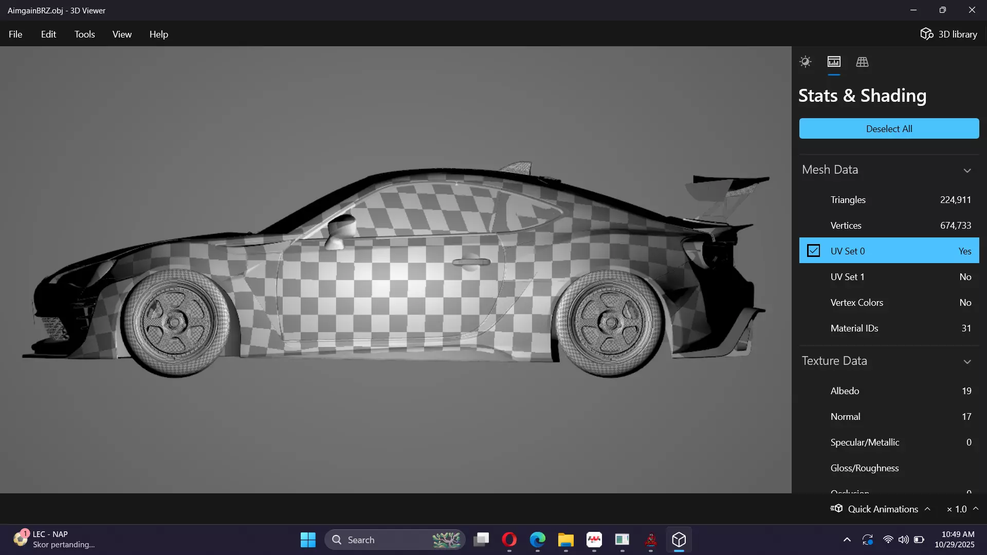 Aimgain Bodykit Subaru BRZ tS Low-poly 3D model_26