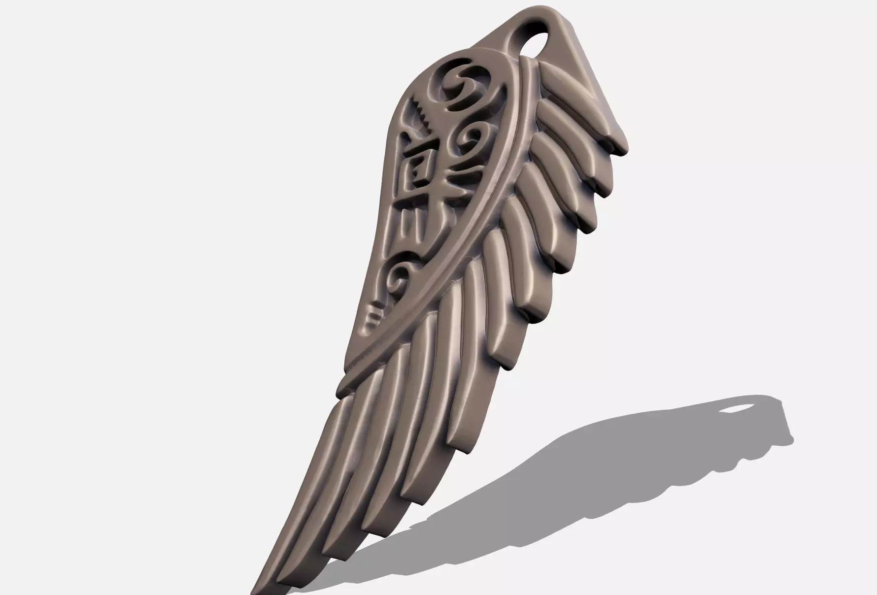 GRIFFIN WING INSCRIPTION PENDANT M02 3D print model_7