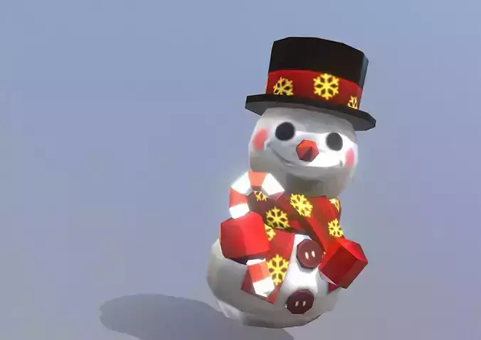 Frosty Snow Man Merry Christmas Fbx Png